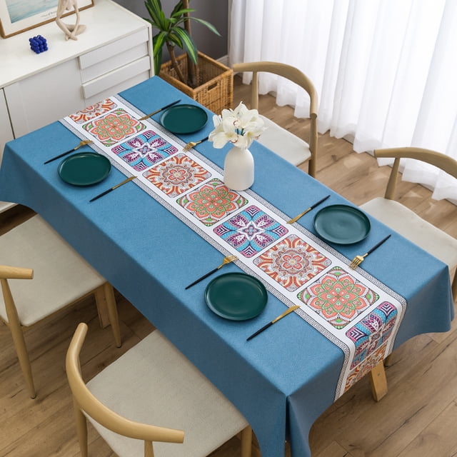 pvc Waterproof Tablecloth Hotel Tablecloth Party Holiday Evening Restaurant Meal Covering Cloth Tablecloth Oil-proof