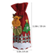 thumbnail image 4 of Juego de 2 fundas de lino para botellas de vino de Navidad con diseño de oso y ciervo, para decoración de botellas de vino de Navidad, decoración de mesa de Navidad, 4 of 5