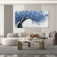 thumbnail image 4 of Aaheei Wall Art for Living Room Bedroom Home Office Blue Tree of Life Wall Art Floral Picture Wall Decor Modern Canvas Prints, 4 of 5