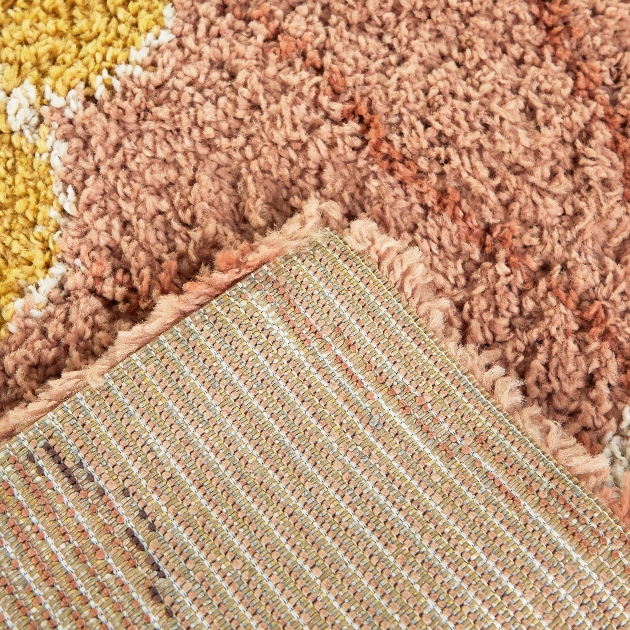 Mainstays Pink Floral Shag Indoor Accent Rug, 4' x 5'5"