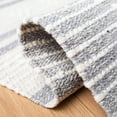 thumbnail image 5 of SAFAVIEH Striped Kilim Fergal Striped Area Rug, Silver/Ivory, 6' x 9', 5 of 7