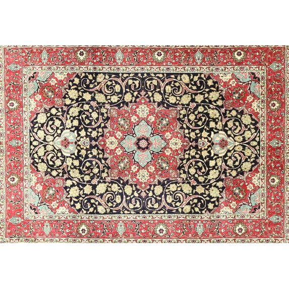 Ahgly Company Indoor Rectangle Traditional Brown Persian Area Rugs, 5' x 7'