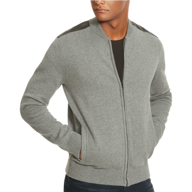 Chaqueta de forro polar Kenneth Cole para hombre gris mediano