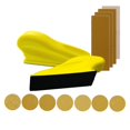 thumbnail image 1 of 140Pcs Mini Sander Kit, Mini Detail Sander Paper Kit 3.5 Pulgada X 1 Pulgada Detail Handle Herramientas De Lijado Papel De Lija P80-P600, 1 of 5