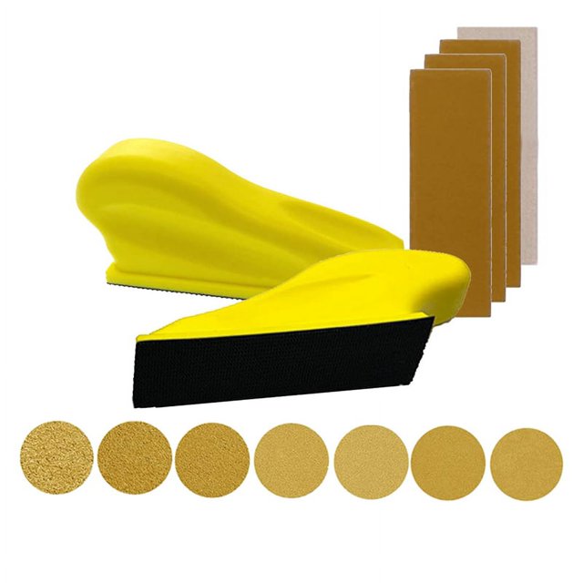 140Pcs Mini Sander Kit, Mini Detail Sander Paper Kit 3.5 Pulgada X 1 Pulgada Detail Handle Herramientas De Lijado Papel De Lija P80-P600