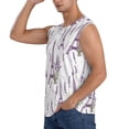 thumbnail image 3 of Kdxio Lavender Flowers for Men's Muscle T-shirt,Sleeveless for Workout Running Athletic Gym Lounge Casual, 3 of 7