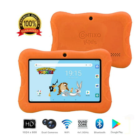 Contixo K3 Education 7 inch Kids Learning Tablet Android 6.0 Bluetooth WiFi Camera for Children Infant Toddlers Kids Parental Control w/Kid-Proof Protective Case