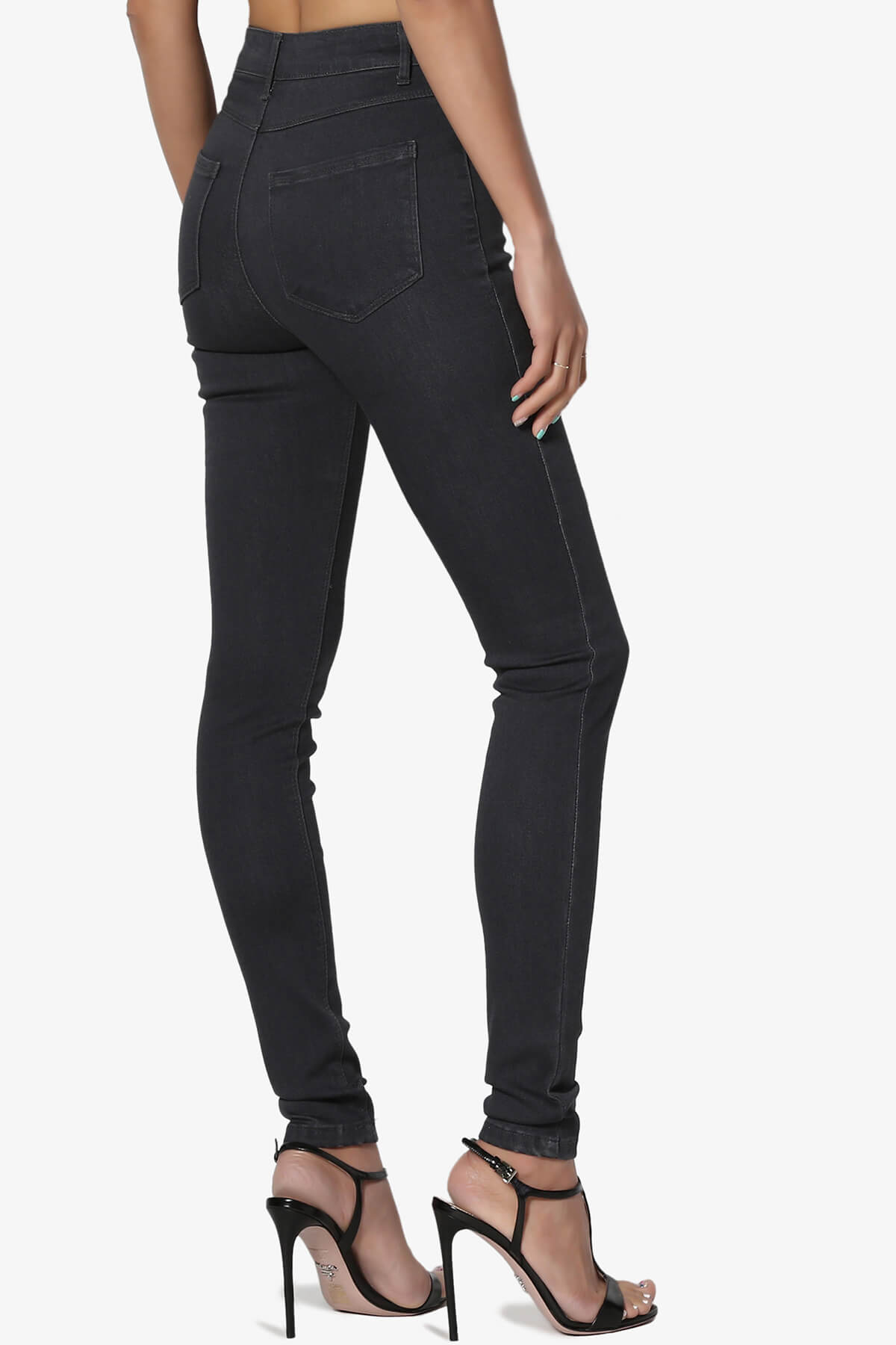 Women's Must-Have Colored High Rise Ankle Skinny Jeans Stretch Denim Jeggings - image 4 of 7