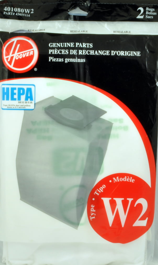 401080W2 Hoover Type W2 HEPA Bag 4-Pack 