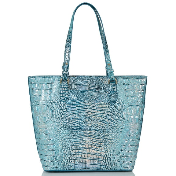 Brahmin Ellen Artic Blue Light Blue/Metallic/Silver Melbourne Tote Satchel