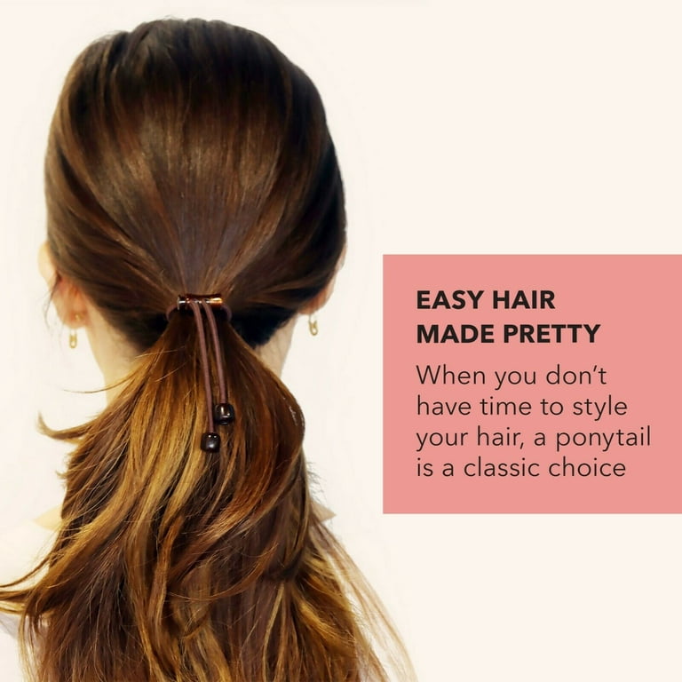 Brown Girls Hair Jumbo Pearl Elastic Ponytail Holder
