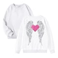 thumbnail image 3 of ZXLBBD Sweatshirts for Girls with Sparkly Wing Printed Design Kids Oversized Crewneck Pullover Top Versatile Trendy Casual Dailywear, 3 of 3