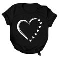 thumbnail image 4 of Ltctricy Valentine's Day Shirts for Women Short Sleeve Crew Neck Soft Casual Graphic Tees Loose Tunic Tops, 4 of 4