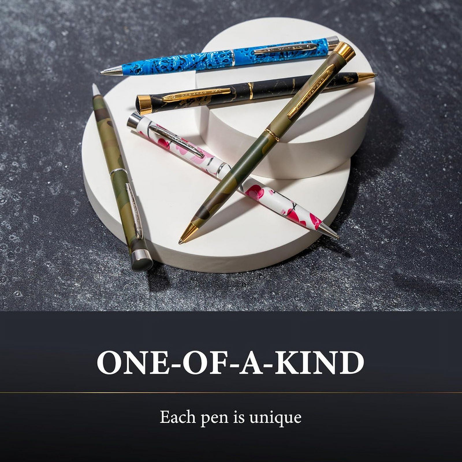 Garland Metal Twist Pen – Made in USA - Camo Design with Chrome Finish, Gift for Executive, Client, Graduate, Professional Look, Classy Gift Box, Refillable