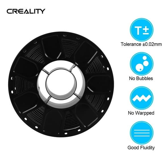 EnderCreality Ender 3D Printer PLA Filament 1.75mm 1kg/2.2lbs Filament Dimensional Accuracy +/- 0.02 mm, Black