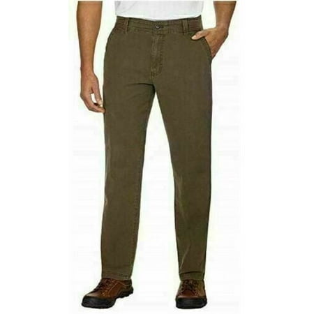 GH Bass & Co. Men's Canvas Terrain Stretch Pant green Size 34W X 32L