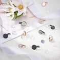 thumbnail image 2 of 32pcs Earring Cabochon Setting 16pcs(8 Pairs) Lever Back Hoop Earring Hooks Ear Wires with Flat Round Tray 16pcs 10mm 12mm Clear Glass Cabochons for Earring DIY Jewelry Craft Making, 2 of 6