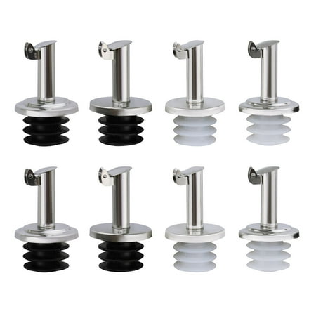

Frcolor 8pcs Stainless Steel Oil Stopper with Automatic Sauce Bottle Nozzle Oil Pourer Mouth Kitchen Accessories