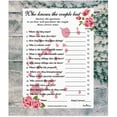 thumbnail image 2 of Floral Roses Who Knows The Couple Best, Wedding, Bridal Shower, Bachelorette or Engagement Party Game, Couples Guessing Play Pack of 50 Cards 5”x7” Made in USA, 2 of 6