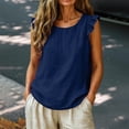 thumbnail image 6 of Womens Sleeveless Tops Loose Fit Flowy Tank Trendy Beach Vacation Outfits, 6 of 6