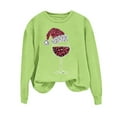 thumbnail image 4 of VgaVtl Long Sleeve Women's Christmas Sweatshirts Casual Womens Oversized Sweatshirt Festivals Graphic Pullover Sweatshirt,Green L, 4 of 4