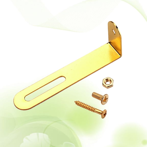 BALAHAPY Metal Angle Brackets L Shaped GV204 Golden 1 Set for Guitar with Wall Hanging