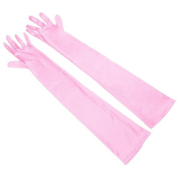NAMZI matte satin opera gloves length 53 cm (pink)