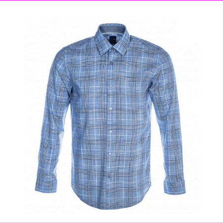 BOSS Lukas_53F Shirt in Blue Check Size M