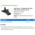 thumbnail image 2 of MAP Sensor - Compatible with 2005 - 2009 Audi A4 Quattro 3.2L V6 2006 2007 2008, 2 of 2