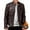 Brown, variant on Olyvenn Men Faux Leather Zip Up Jacket Stand Collar Leather Motorcycle Jacket Lightweight Bomber Outwear PU Coat Black 4
