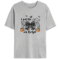 thumbnail image 2 of Women's Halloween Graphic T-Shirt, Boujee BOO Print with Pumpkin and Leopard Bow, Casual Short Sleeve, 2 of 5