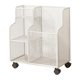 thumbnail image 2 of Estante de almacenamiento con ruedas para esterilla de yoga, organizador de suministros para mancuernas, hogar Blanco, 2 of 8