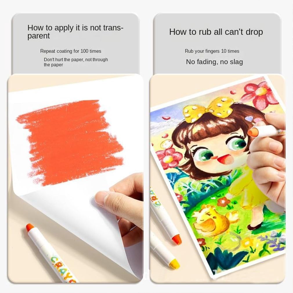 Mess-Free Art Set With Jumbo Twistable Crayons In 12/24/36/48 Colors