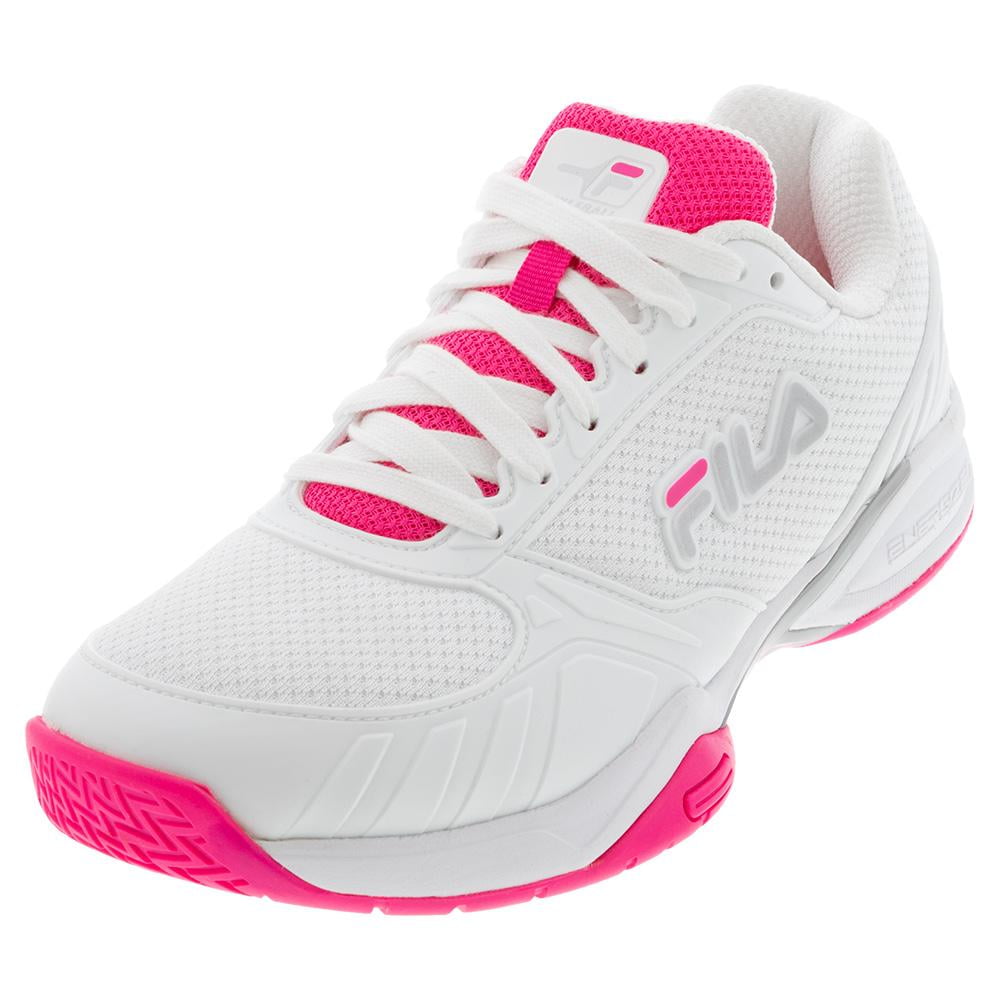 Fila Women`s Volley Zone Pickleball Shoes White and Knockout Pink ( 8 ...