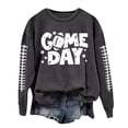 thumbnail image 3 of TINZ Ensemble Décontracté pour Femmes Col Rond Rugby Jour de Match Imprimé Chandail à Capuchon Chandail Blouse et Pantalon Chandails en Molleton Col Entonnoir Femmes, 3 of 3