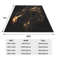 thumbnail image 3 of Pofeuu Black And Gold Fire Dragon Print Ultra-Soft Micro Fleece Blanket,for Bed Or Sofa,All Season Throw Blankets Flannel Blanket-80"x60", 3 of 7