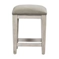thumbnail image 2 of Heartland Off White Wood Upholstered Console Stool, 2 of 5