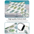 thumbnail image 4 of Green Leaves Sun Shade Sail 8' x 10', Blue Leaf Abstract Plant Gradient Modern Rectangle Outdoor Sunshade Canopy, Waterproof UV Block Patio Covers for Garden Yard Beach, 4 of 9