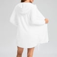 thumbnail image 6 of VBVC Women's UPF 50+ Full Zip Sun Protection Hoodie,Drawstring Beach Cover Up For Women,Ladies' Quick Dry Long Sleeve Swim Tunic with Pockets,White,S-3XL, 6 of 8