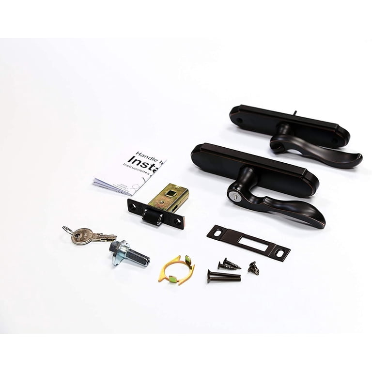 LARSON, Storm Door Handle Set, Bronze, with Lock and Levers