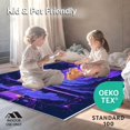 thumbnail image 4 of ODIKA 6'x9' Machine Washable Non-Slip Area Rug, Cyberpunk City Futuristic Game Style High Traffic Rug, Purple, 85050, 4 of 7