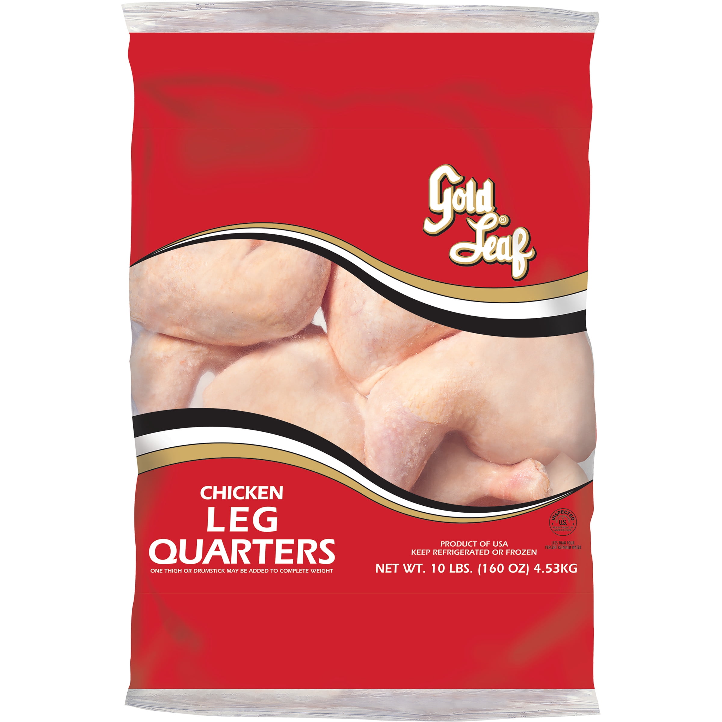Gold Leaf Chicken Leg Quarters, 17g Protein per 4oz Serving, 10 lb Bag