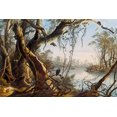 thumbnail image 2 of Bodmer, Karl 18x13 Black Ornate Wood Framed with Double Matting Museum Art Print Titled - Mouth of Fox River Indiana, 2 of 4