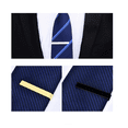 thumbnail image 4 of Pisa Corbata Clip De Corbata Paquete 3 Elegante Metálico Belug  Multicolor, 4 of 5