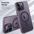 thumbnail image 5 of Compatible with iPhone 15 Pro Max Case Magnetic 【Support Compatible with Magsafe】 Kickstand Camera Lens Crystal Luxury Case Camera Protector + Screen Protector Edge Cover Case -Purple, 5 of 14
