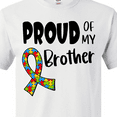 thumbnail image 4 of Inktastic Proud of My Brother Autism Awareness Puzzle Piece Ribbon T-Shirt, 4 of 5