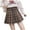 Brown, variant on ZOHIUM Flowy Skirt Denim Skirt Women Grids Skirt A Line Furry Pleated Woolen Plaid Pleated High Waist Skirt Faldas Para Mujer Skater Skirt for Women (Coffee,S)