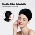 thumbnail image 6 of 2 In1 Wrap Cap Bonnet Reversible,Adjustable Hair Wrap Nettie Band,Extra Long Hair Silk Press Set Braid Bonnet for Curly(Black), 6 of 10
