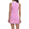 thumbnail image 5 of HDE Women's Tennis Dress Zip Golf Dresses w/ Separate Shorts Pink Paisley / White - XXL, 5 of 6