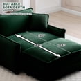thumbnail image 3 of Modern Oversized Chaise Lounge Chair Indoor,Corduroy Large Armchair with Ottoman,Comfy Single Sofa Chair with Extra Wide Armrests for Bedroom Living Room,Green, 3 of 7